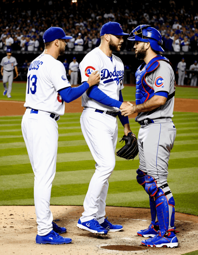dodgers vs chicago cubs match player stats