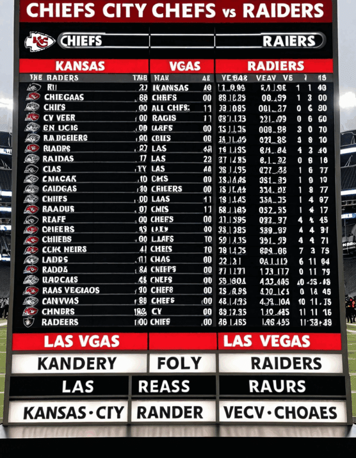 kansas city chiefs vs las vegas raiders match player stats