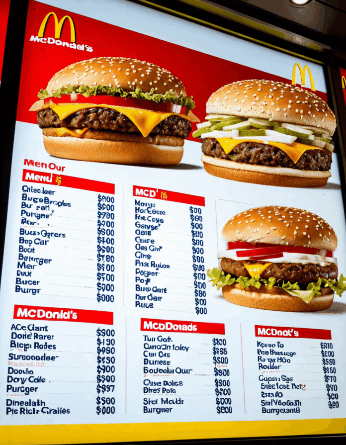 mcdonalds menu with prices