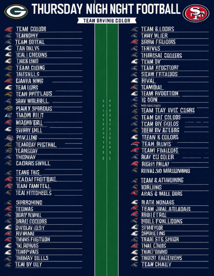 thursday night football schedule